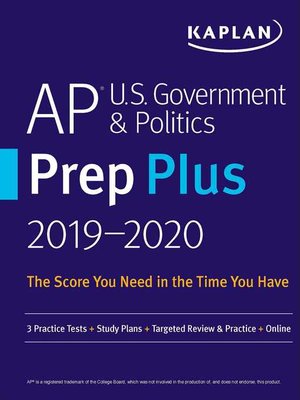 cover image of AP U.S. Government & Politics Prep Plus 2019-2020